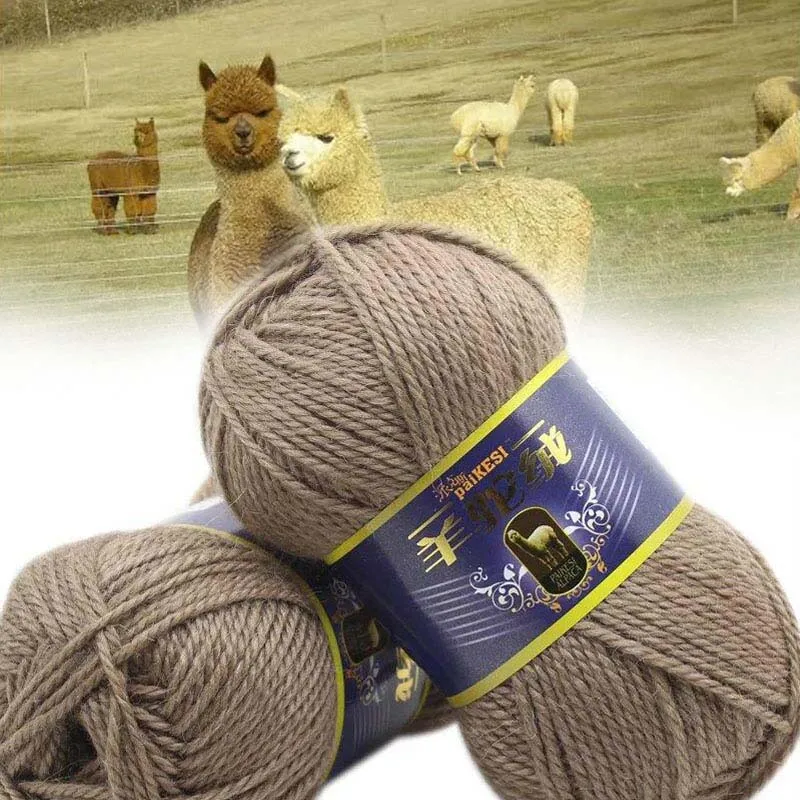 100g Sheep Camel Hair Coarse Wool Ball Needle Hand Knitted Sweater Thread Knitting Crochet Sweater Qulity Yarn Thick Soft Diy