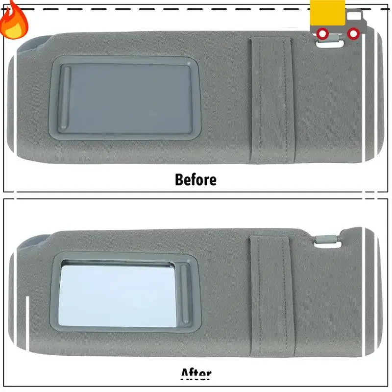 

Discount-L+R Car Interior Sun Visors Sunshade With Vanity Lights For Toyota Camry 2007-2011 74320-06800-B0 74310-06770-B0