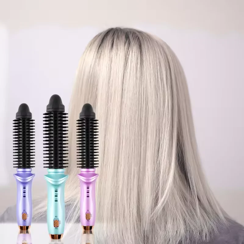 Heated Styling Brush & Round Hair Brush Volumizing Curler 1