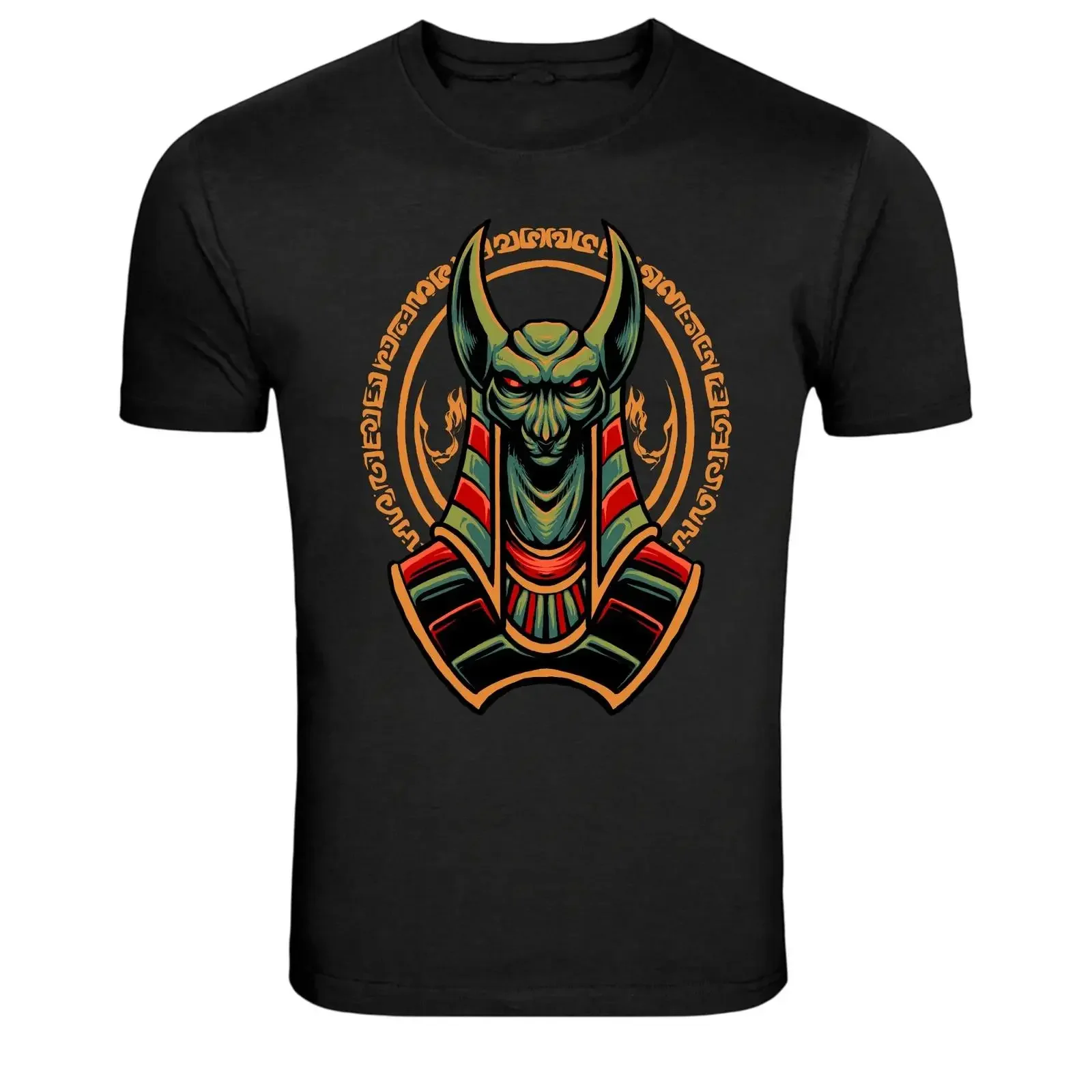 Anubis Egyptian God Mask Mythology T Shirt vintage Washed Breathable Comfortable Top For Everyday Wear fashion graphic