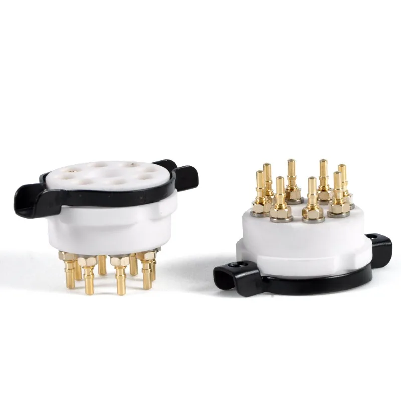 For 8P Large 8-Pin Gold Plated Ceramic Tube Socket EL34 KT88 Audio Amplifier