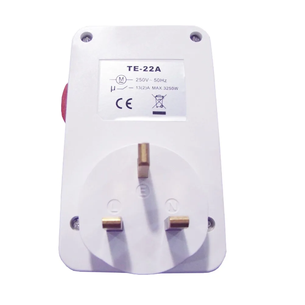 Plug in 24 Hour Uk Socket Timer Mechanical Timer 48 on Off Programs Energy Saving Security Timeswitch for Lamps Fans