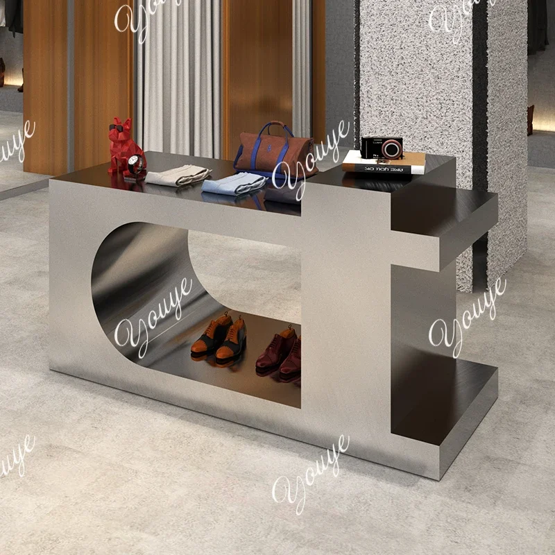 J Clothing Store Nakajima Taiwan Water Station Stainless Steel Brushed Display Table Product Display Stand Display Stand