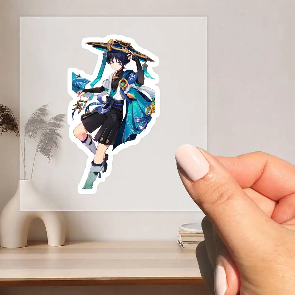 Genshin Impact Wanderer Waterproof Stickers For Decorating Car Windows Motorcycles And Computers.