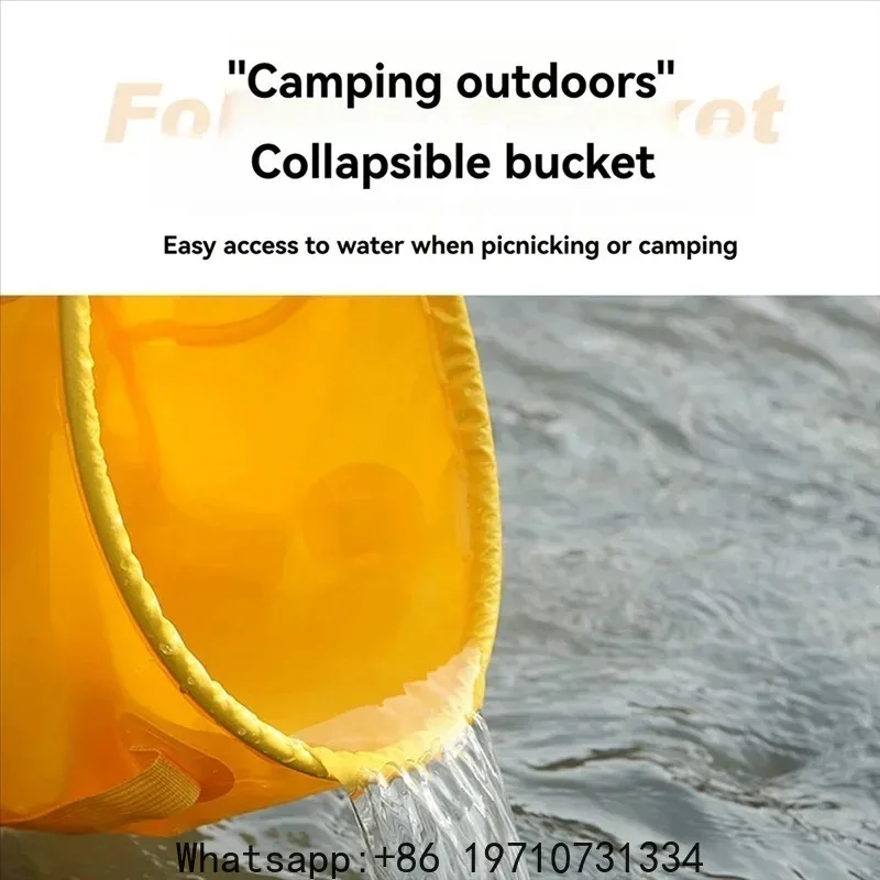 Collapsible Bucket with Handle, 5 Gallon(20L), Portable & Ultra Lightweight Outdoor Basinr Camping Travel Portable Picnic Bucket