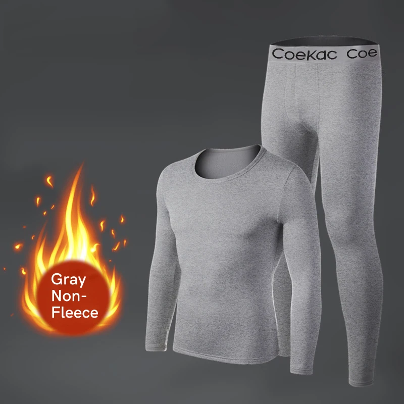 Long Johns Thermal Underwear for Men Fleece Lined Base Layer Set for Cold Weather