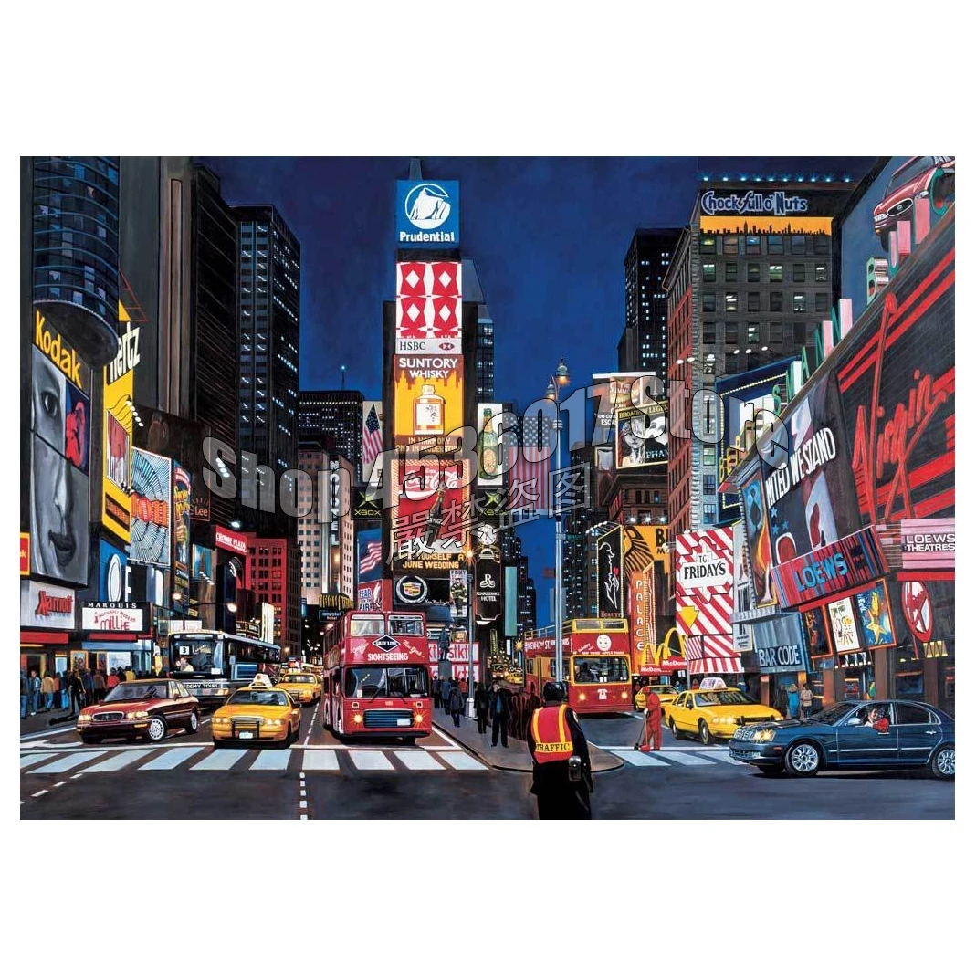 Full Diamond embroidery Times Square scenery 5D DIY Diamond Painting Cross Stitch Rhinestone New York City Mosaic decoration