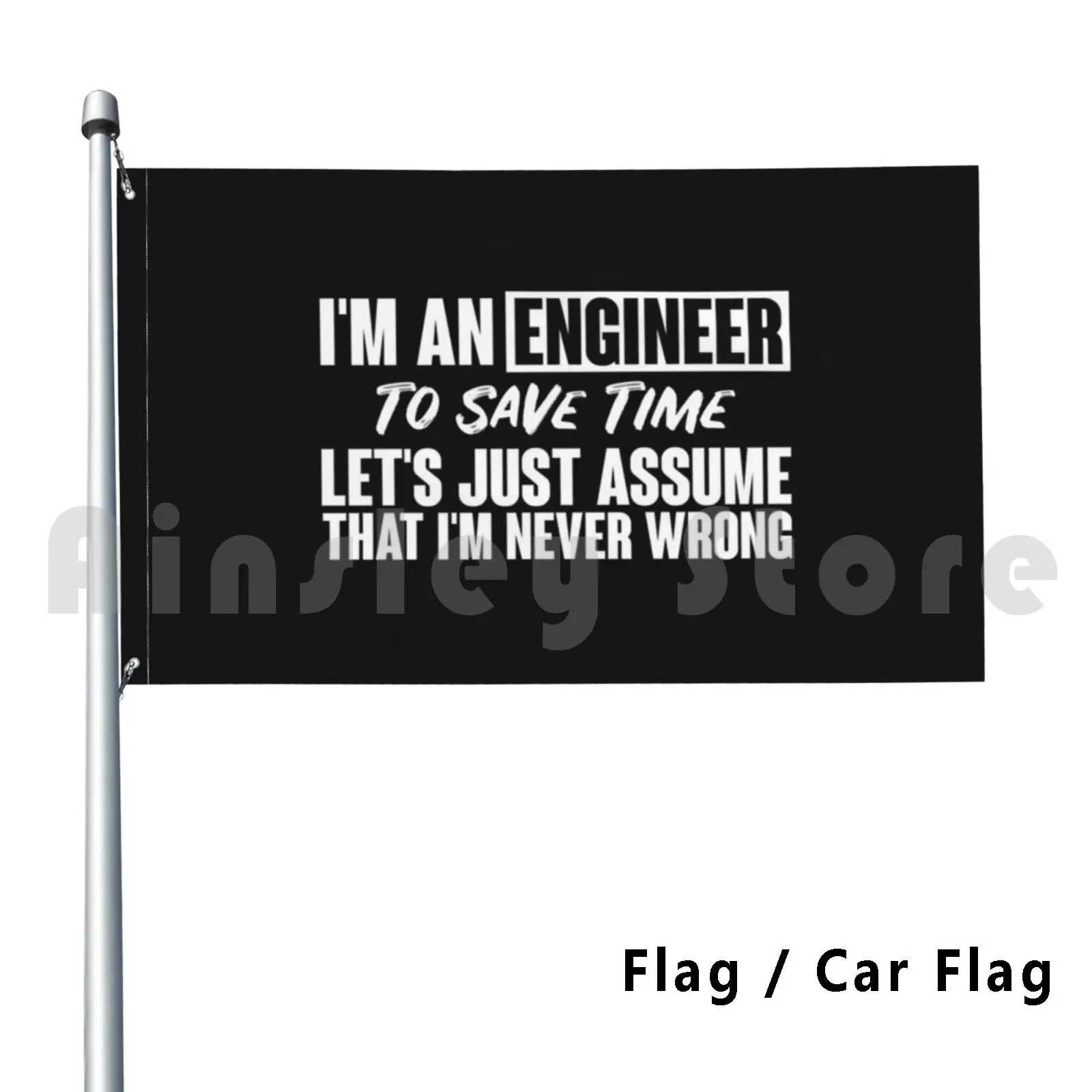 Flag Car Flag Engineer Gifts Idea-Cute Engineering Sayings-Gift For Dad , Mom , Sister , Brother , Coworker