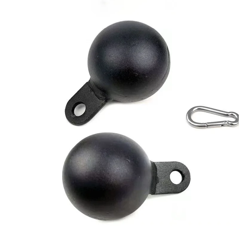 MKAS Pull Up Grips Ball with Hanging Straps and Strong Carabiner Finger Strengthener Back Muscles Training Pullup Ball