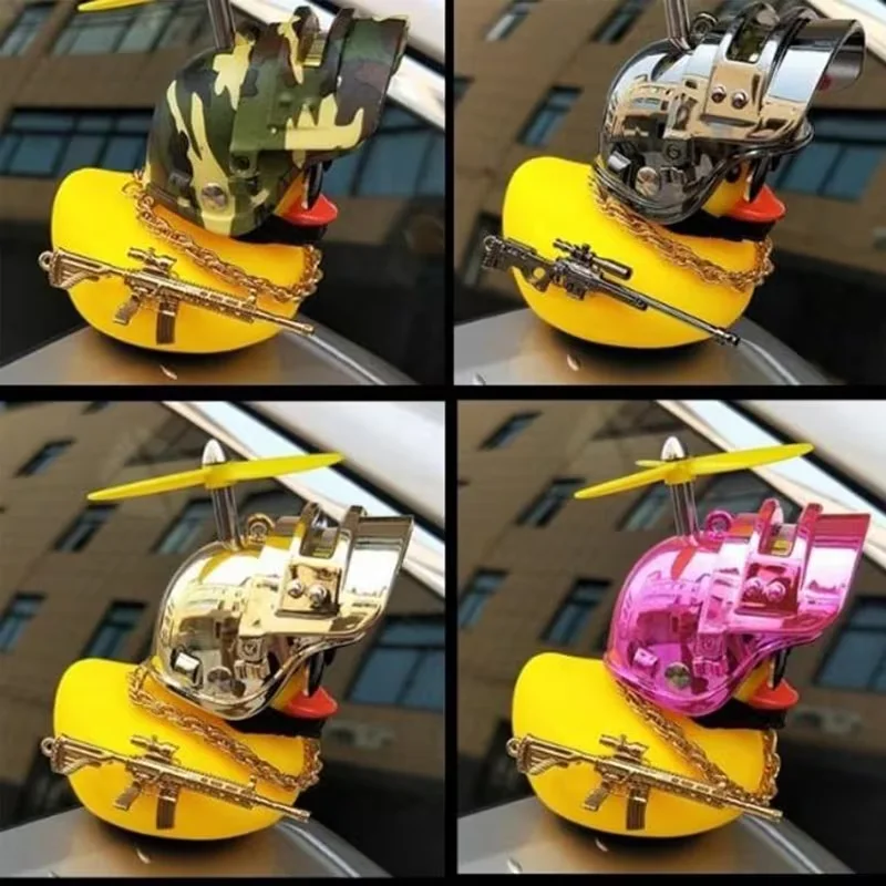1pc Bicycle Helmet for Car Interior Accessories, Cute Little Yellow Duck