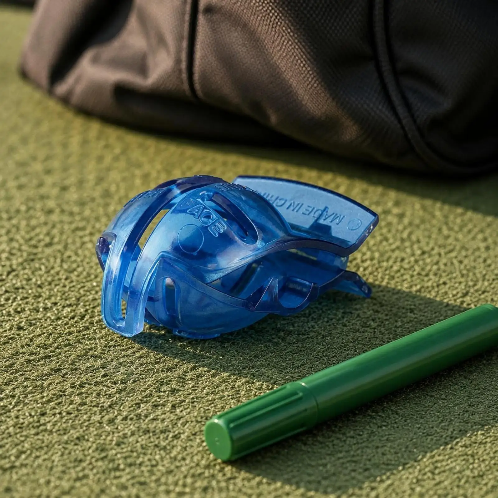 Golf Ball Marker Stencil Compact Golf Accessory Practice Alignment Tool for Consistent Shot Placement