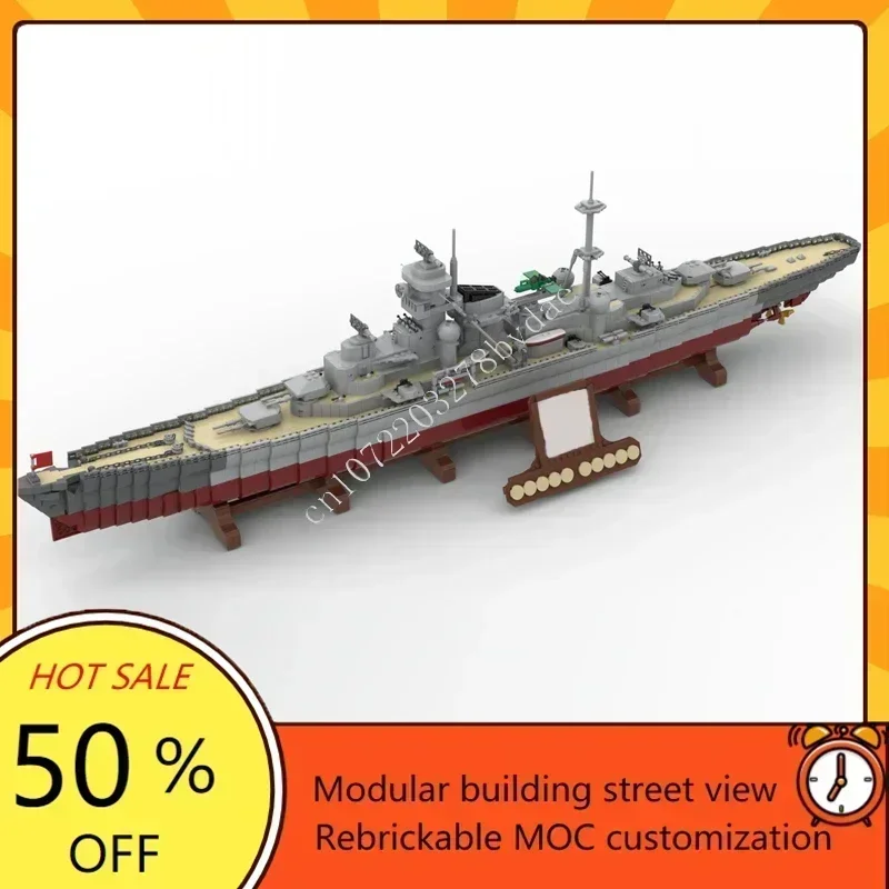 4905PCS MOC Prinz Eugen Custom Puzzles Warship Model Technical Set DIY Assembly Creative Kids Puzzle Model Holiday Toy Xmas Gift