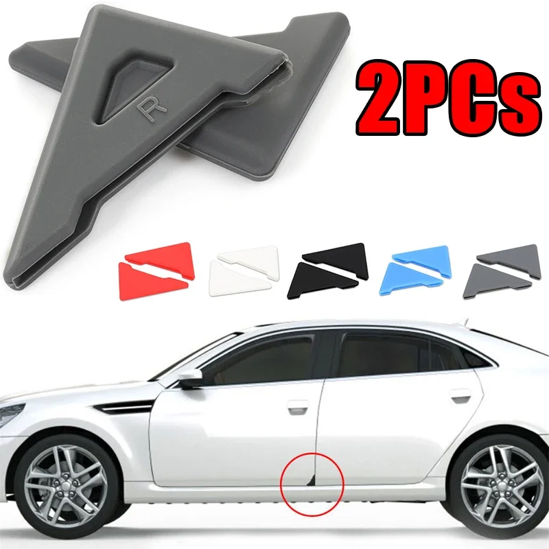 2PCs Car Door Corner Covers Anti Collision Protectors Silicone Car Door Bumper Anti-Scratch Auto Exterior Accessories Parts