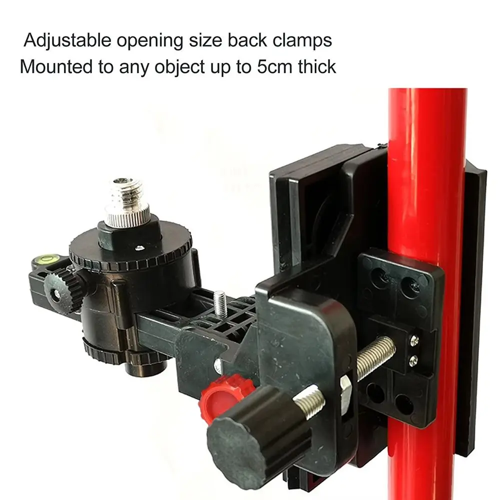 1Pcs Adjustable Support Level Bracket Base with Clip Fine Tuning Level Adapter 360 Degree Rotatable Pivoting Base