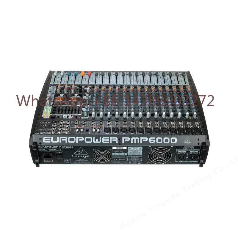 Mezclador Amplificado Behringer Europower PMP6000 de 1600 Vatios y 20 Canales con Procesador Dual Multi-FX y Sistema de Detección de Retroalimentación FBQ