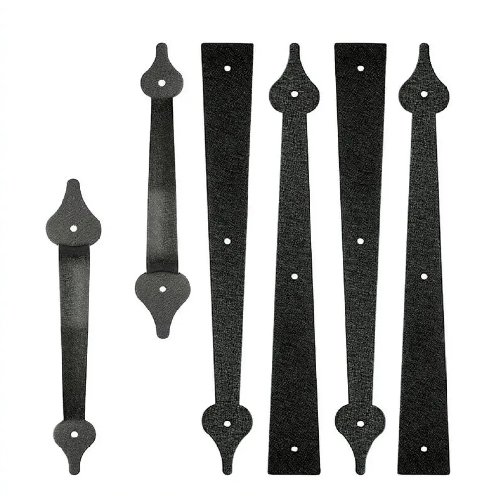 Vintage Iron Garage Door Decorative Handle Hinge Hardware Kit For Rustic Barn Gate Modern Home Exterior Decor