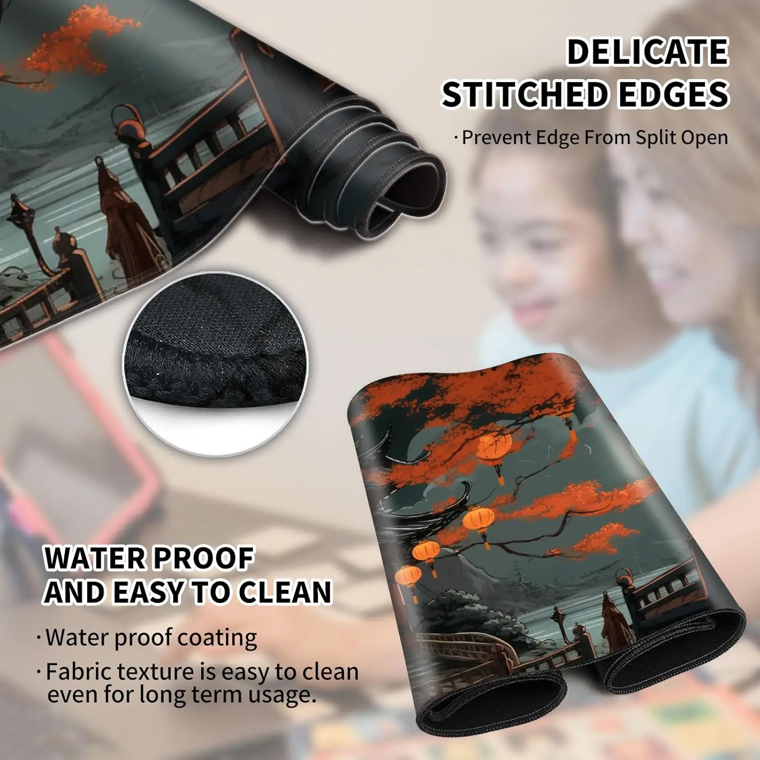 لوحة ماوس للمشهد الليلي من TCG مناسبة للعبة الورق والمنزل مصنوعة من المطاط المضاد للانزلاق وقابل للغسل بجودة عالية