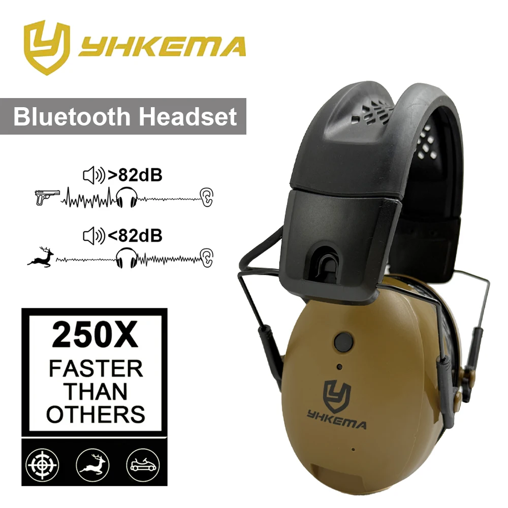 

30dB SNR Hearing Protection Headphones with Bluetooth Rechargeable Noise Reduction Safety Ear Muffs Wireless Hearing Protector