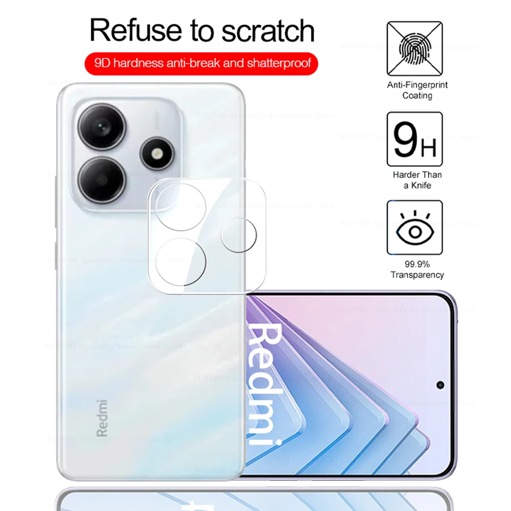 Redmy Note14 Pro Camera Protector Glass For Xiaomi Redmi Note 14 Pro 2PCS 3D Camera Lens Tempered Glass Redmi Note 14Pro 13 Pro