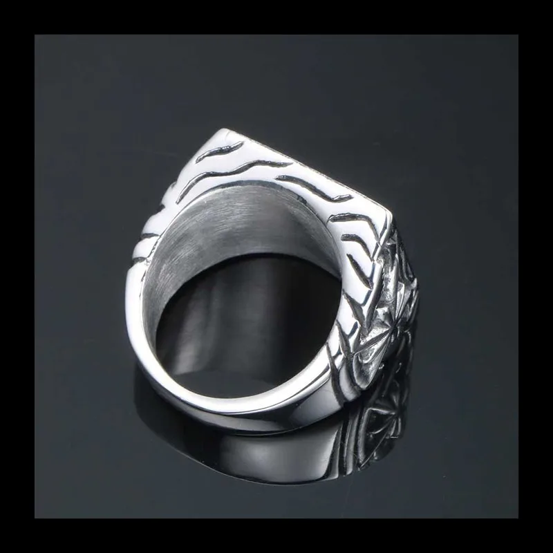 التيتانيوم الصلب والمجوهرات مدينة ضوء خاتم مجوهرات رجالية خاتم المرأة زهرة الأرز موضة فنجر SA1046