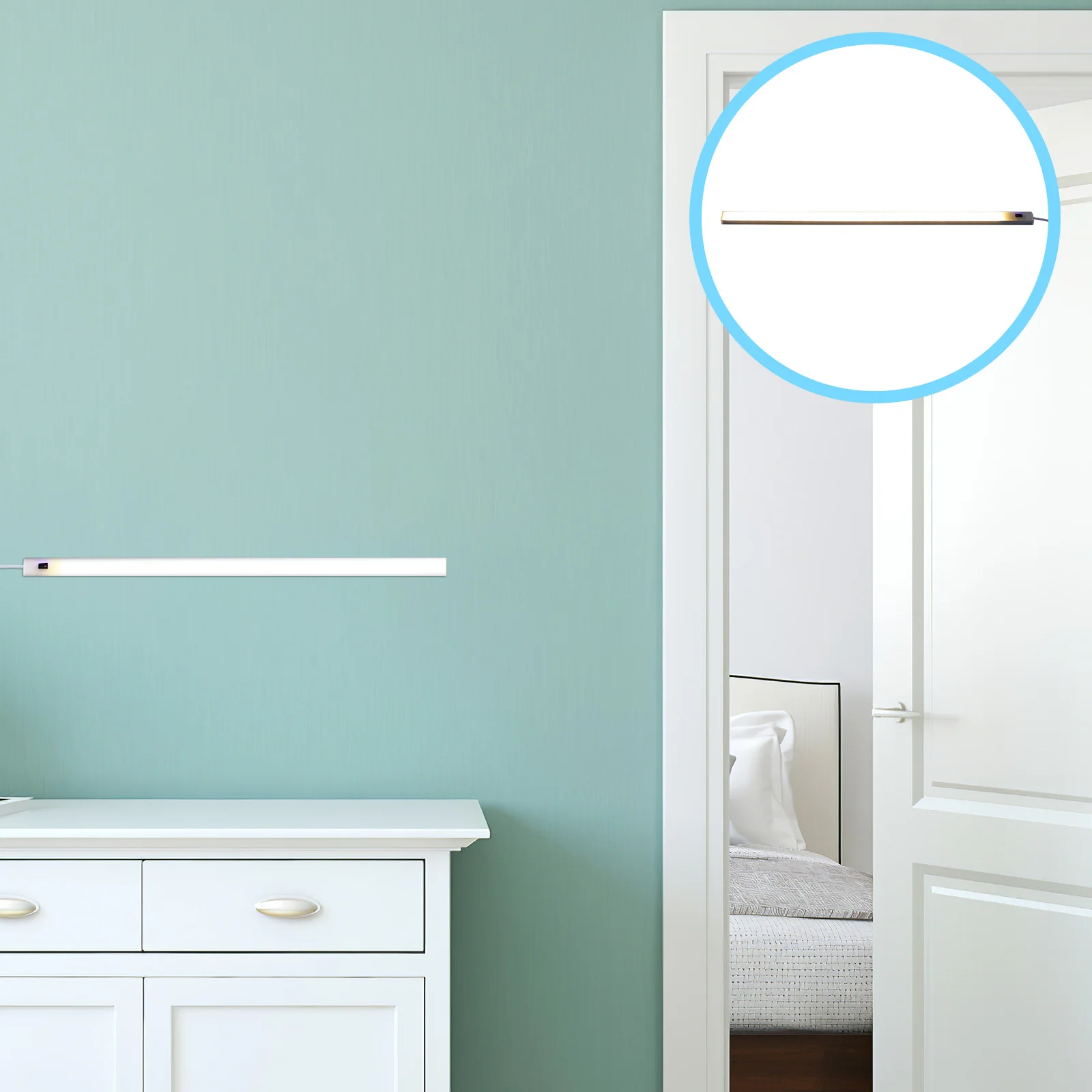 

Durable Rechargeable Motion Sensor Light Bar USB Powered for Closet Wardrobe Kitchen Under Cabinet Lights Rechargeable