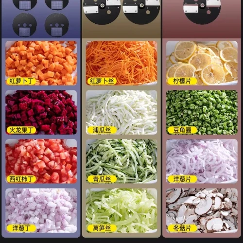 Automatic Vegetable Cutter Multi-Functional Electric Slicer Dicer Shredder for Potato Radish Home Commercial Small