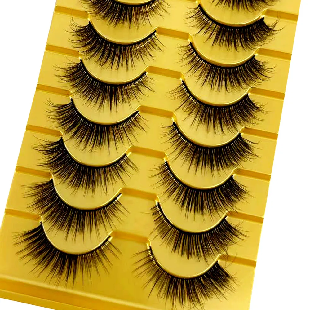 38 Stile 10 Paar Natürliche Lange 3D Nerz Falsche Wimpern Make-up-Set Nerz-Wimpernverlängerung Kurze Wimpern – Detail 10