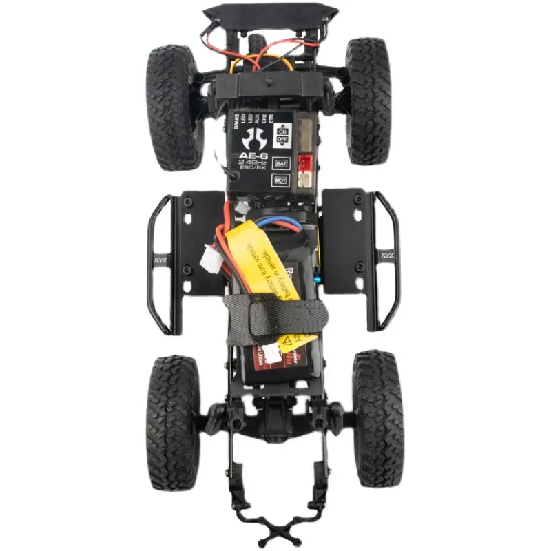 KYX Racing – marchepieds latéraux en métal, plaque de pied, pièces de mise à niveau, accessoires pour voiture sur chenilles axiale 1/24 RC SCX24