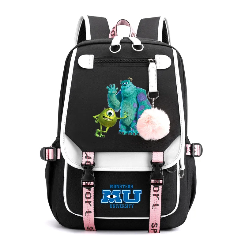 

Disney Monsters University Boys Backpacks Teenager USB Charging Laptop Backpack Women Men Rucksack Travel Bag Mochila