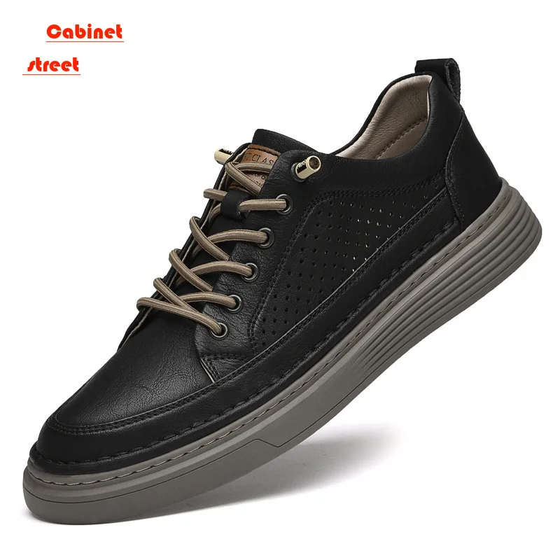 Oversized Men's Shoes 2024 Four Seasons New 45 Plus Fat Feet Wide Fat 46 Low-top Board Shoes 47 Size Leather Casual Shoes