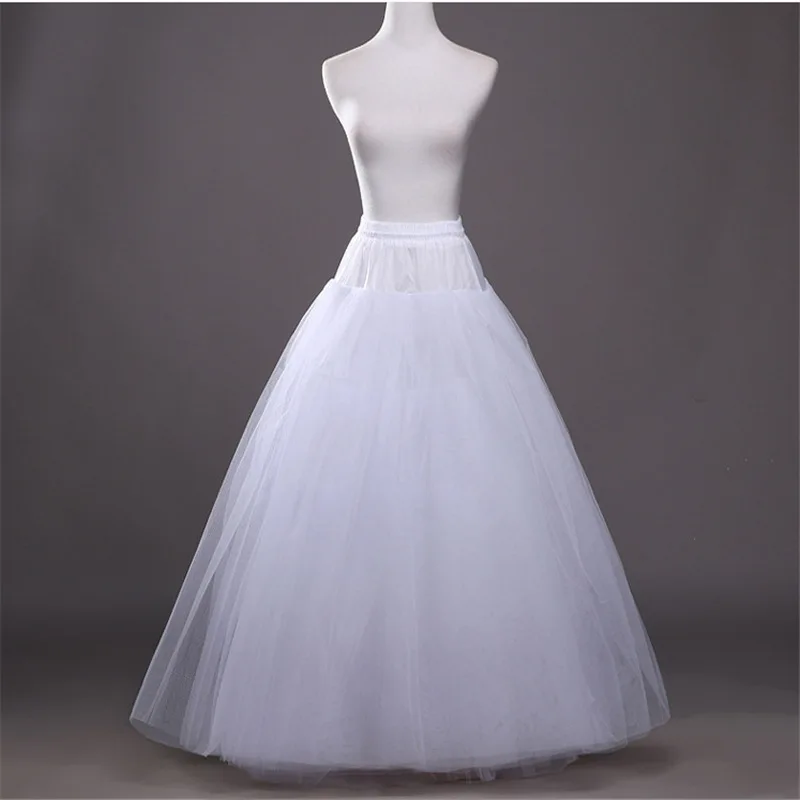 Petticoats for Women Hoopless Petticoat Crinoline Skirt 4 Layers Floor Length Ball Gown Slips for Wedding Dress