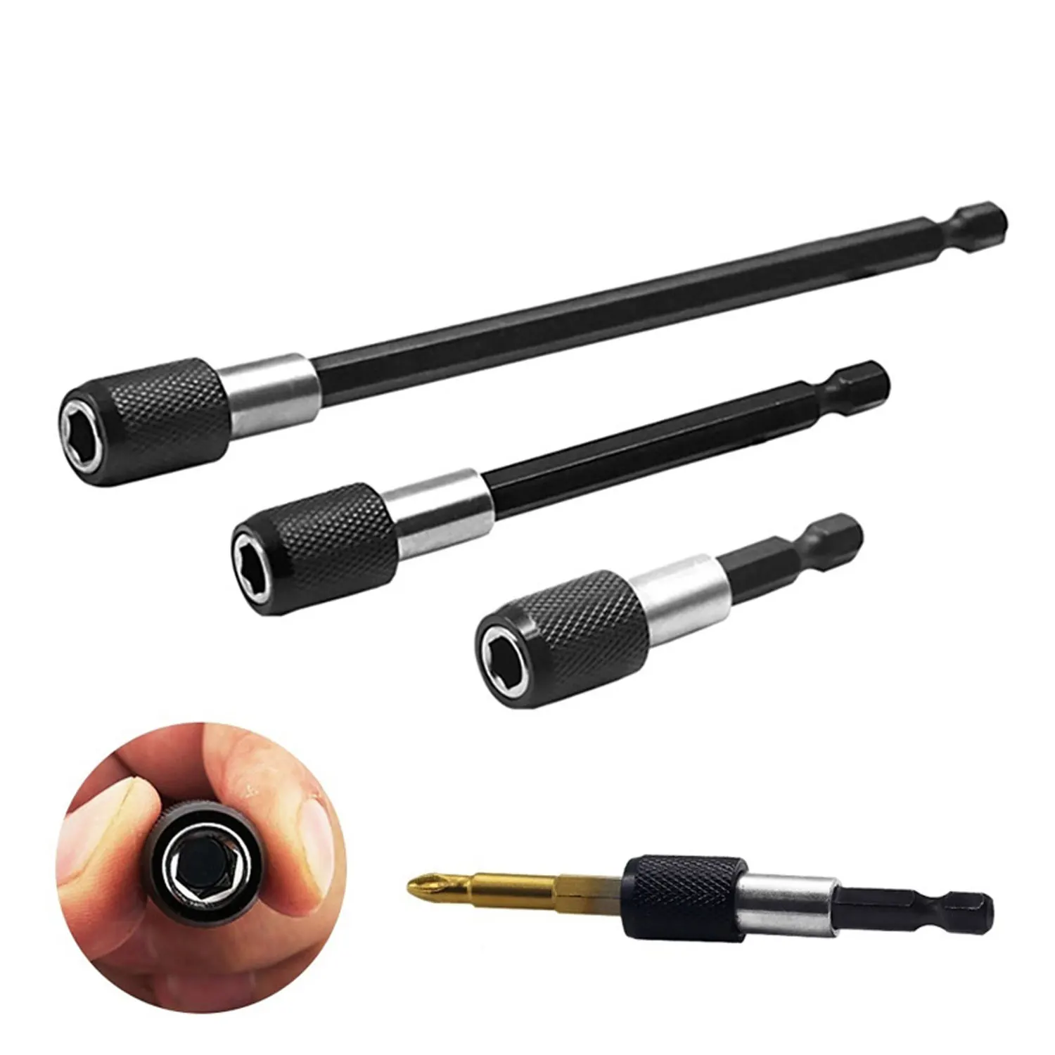 Hexagonal Quick Release Self-locking Extension Rod Electric Drill Driver Transfer Rod Screwdriver Extension Rod Tool