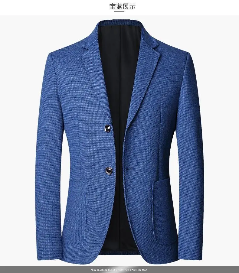 Herrenblazer, einfarbig, für Hochzeiten, Freizeit, Gastgeber, Gentleman, schmal geschnitten, trendig, vielseitig, Business-Blazer – Detail 10
