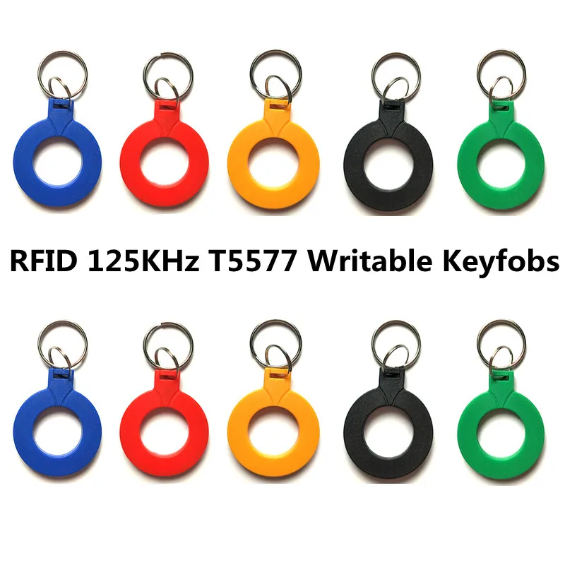 10pcs T5577 EM4305 Copy Rewritable Writable Rewrite Duplicate RFID Tag Can Copy EM4100 125khz card Proximity Token Keyfobs