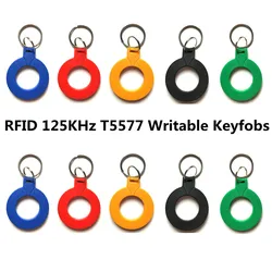 10pcs T5577 EM4305 Copy Rewritable Writable Rewrite Duplicate RFID Tag Can Copy EM4100 125khz card Proximity Token Keyfobs