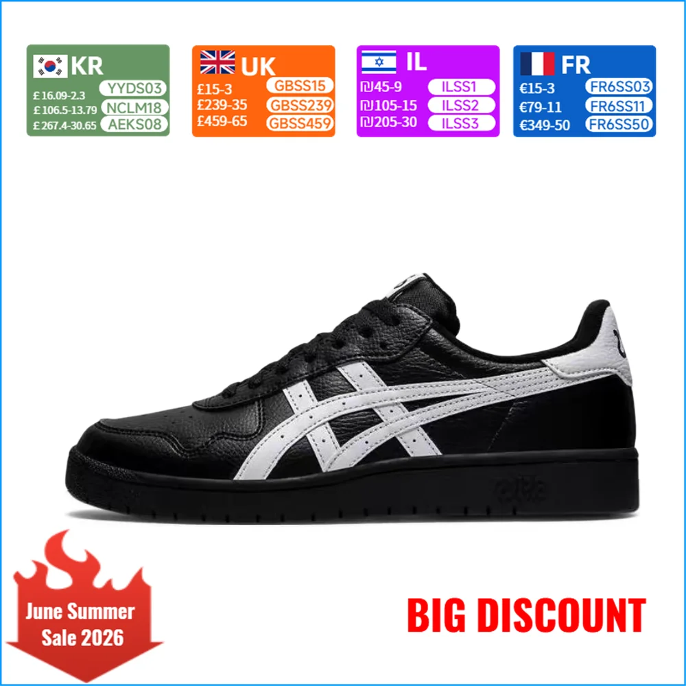 ASICS JAPAN Low-Top Sneakers for Men & Women  Comfortable, Versatile, Durable & Stylish, Black and White 1203A033-001