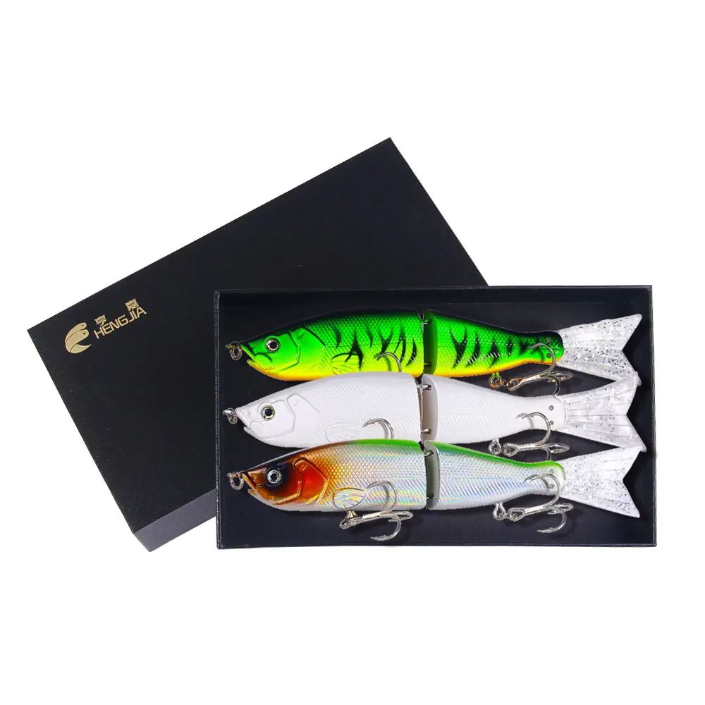 3pc Multi Jointed Fishing Lure Set Gift for Dad Valentine's day Lifelike Swimbait Hard Bait for Bass Pike Zander Predator Tackle