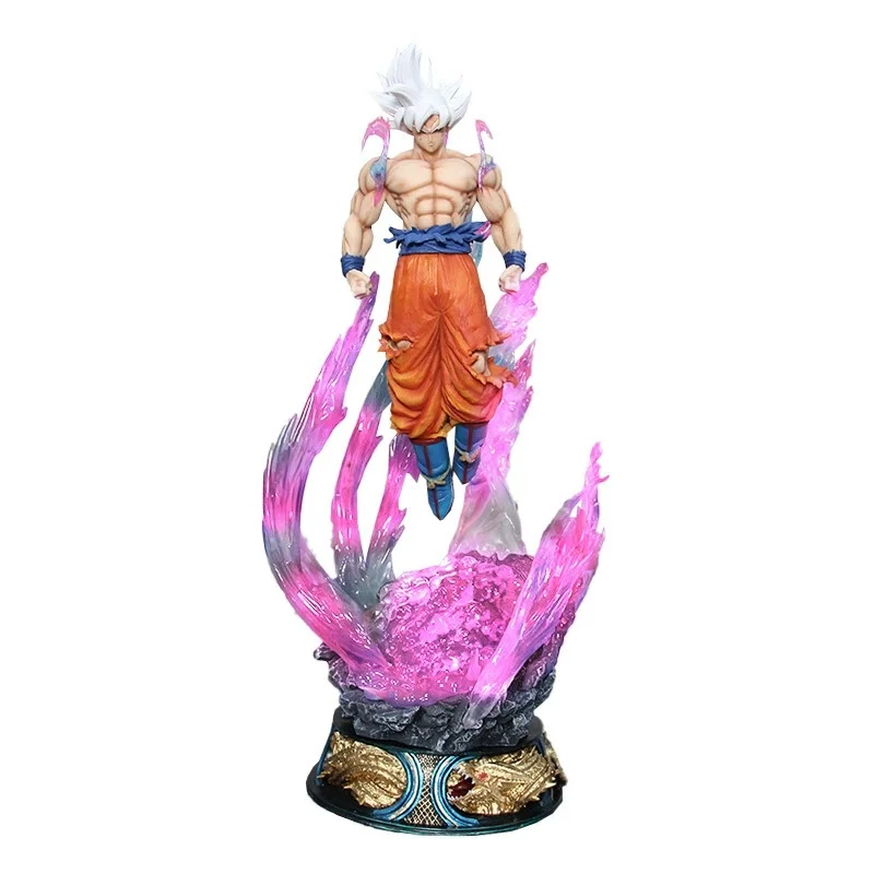 Dragon ball anime figura 25cm son goku ultra instinto super saiyan estatueta estátua de pvc modelo ornamento coleção presente brinquedo