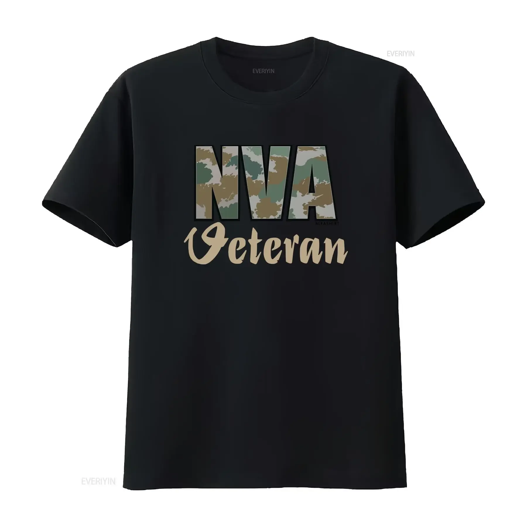 NVA Veteran GDR Soldier Area Camouflage Fan T Shirt Military Style Print for Patriotic Wear vintage Washed Stylish streetwear