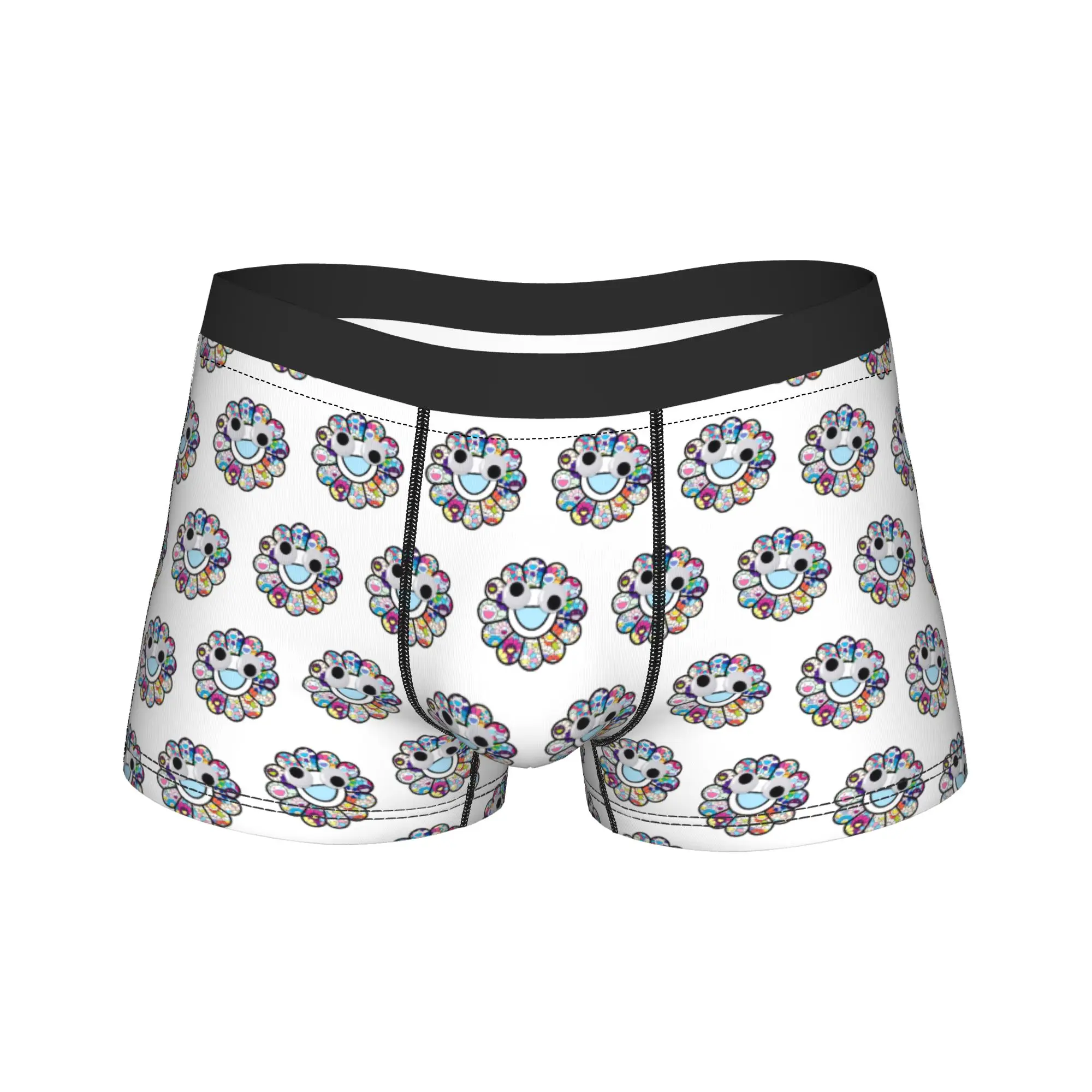 

Sunflower Artwork Underwear Male Boxer Brief Comfortable Boxershorts Trenky Printed Large Size Underpants