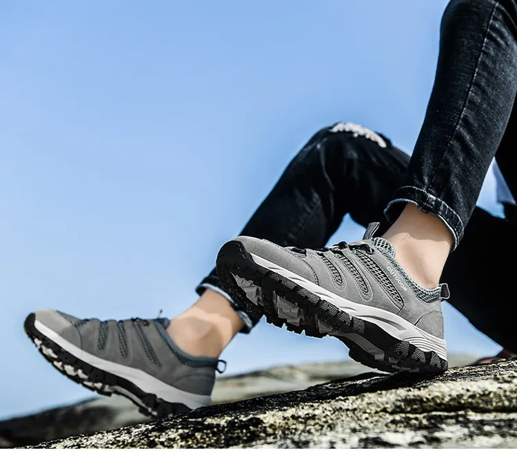 2024 Herenschoenen Mesh Outdoor Bergsportschoenen Anti-Slip Sport Vrijetijdsbesteding Lente-En Herfsttoerisme Ademende Enkele Schoenen