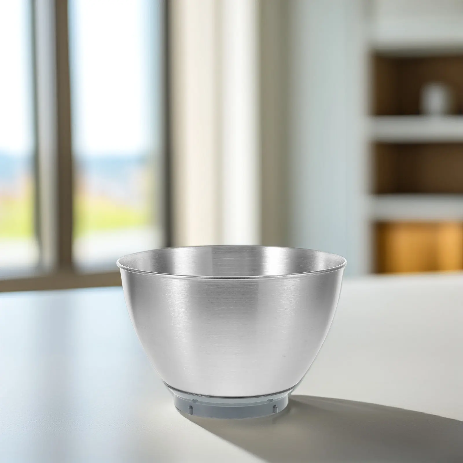 Stainless Steel Deepened Mixing Bowl Compatible with Stand Mixer for Egg Dough Batter Prep Anti-Splash Baking Kitchen Stainless