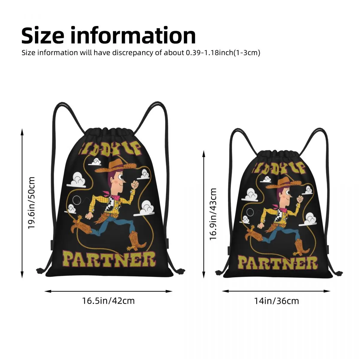 Toy Story Cartoon Kids Movies Drawstring Backpack Sports Gym Sackpack Woody String Bags for Exercise