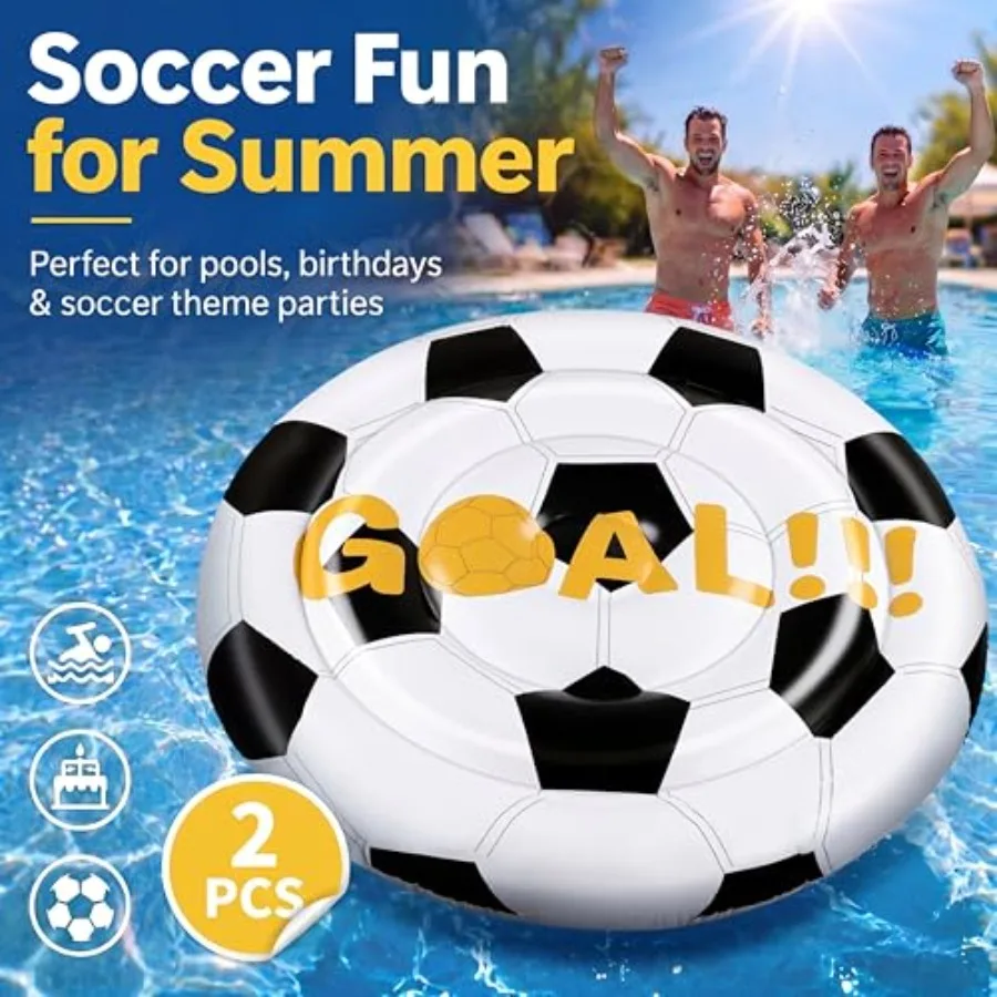 Summer Beach Pool Floats For Adults: 60 Inch Inflatable Giant Raft, Durable Vinyl Material, Bright Blue Color, Extra Thick And