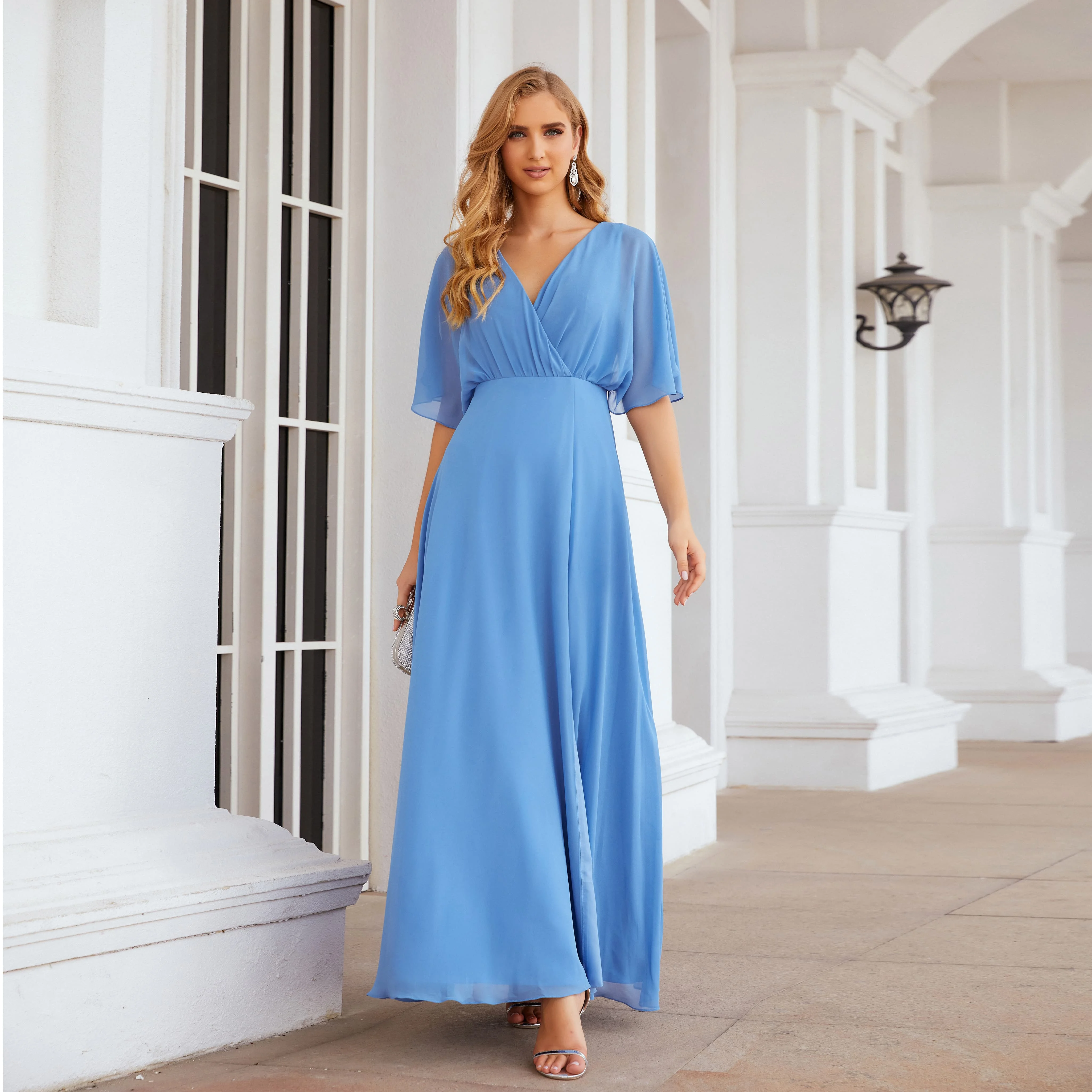 womens casual short sleeve dresses Anna-Kaci Dress Sleeves Button Up Polka Dot Printe womens short sleeve dress Floral Embroidered Style:Tea-Length Dress 18 Marines Dress Blues