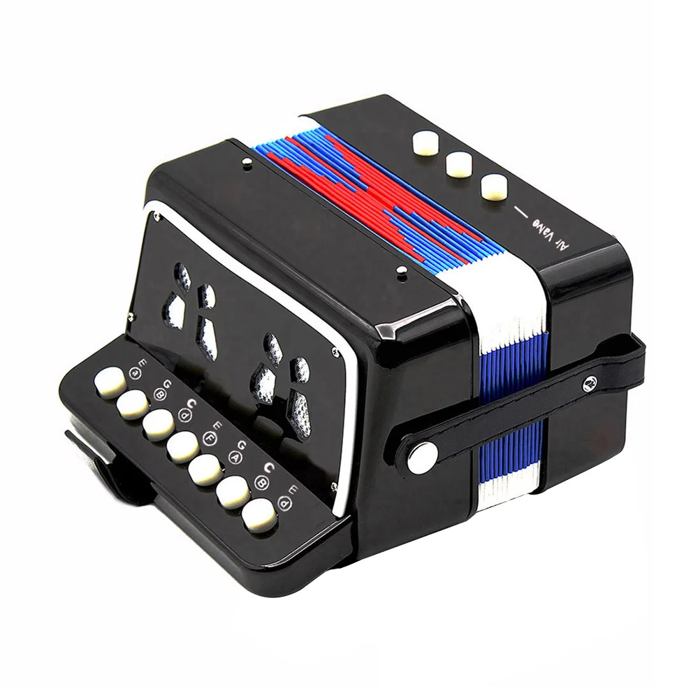 ABS アコーディオン子供用楽器絶妙な技量明るい色リズムを向上させる 1 個黒子供アコーディオン