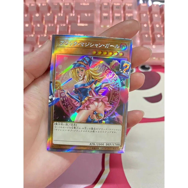 Anime Yu-Gi-Oh DIY ACG Battle Game Collectible Cards Black Magician Girl Blue Eyes White Dragon Toys for boys Birthday Gift