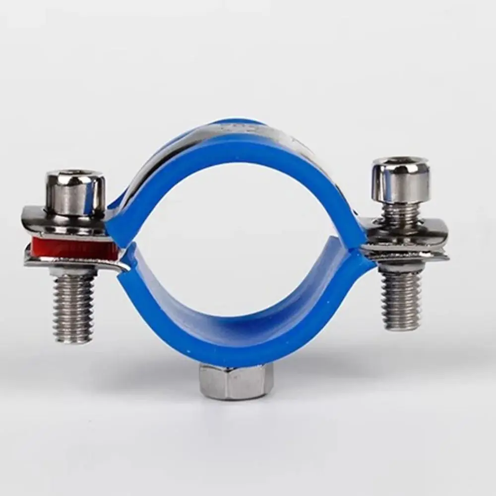 Fascetta stringitubo rotonda 20/25/32/40/50/63mm PPR/PVC Dado Cerchio Tubo dell'acqua Fissaggio per tubi del gas Dado in gomma in acciaio al carbonio Supporto per tubi a cerchio