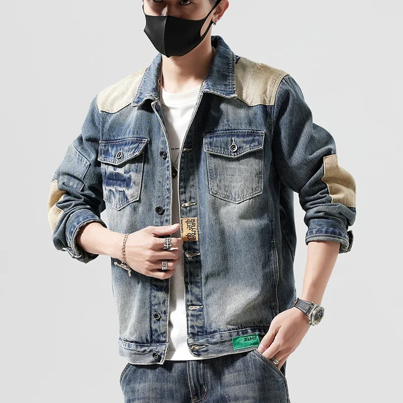 

Denim Jacket Breathable Comfortable Men Clothing High Quality Roupas Masculinas Fashion Casual Style Wind-Resistant Lapel Hot