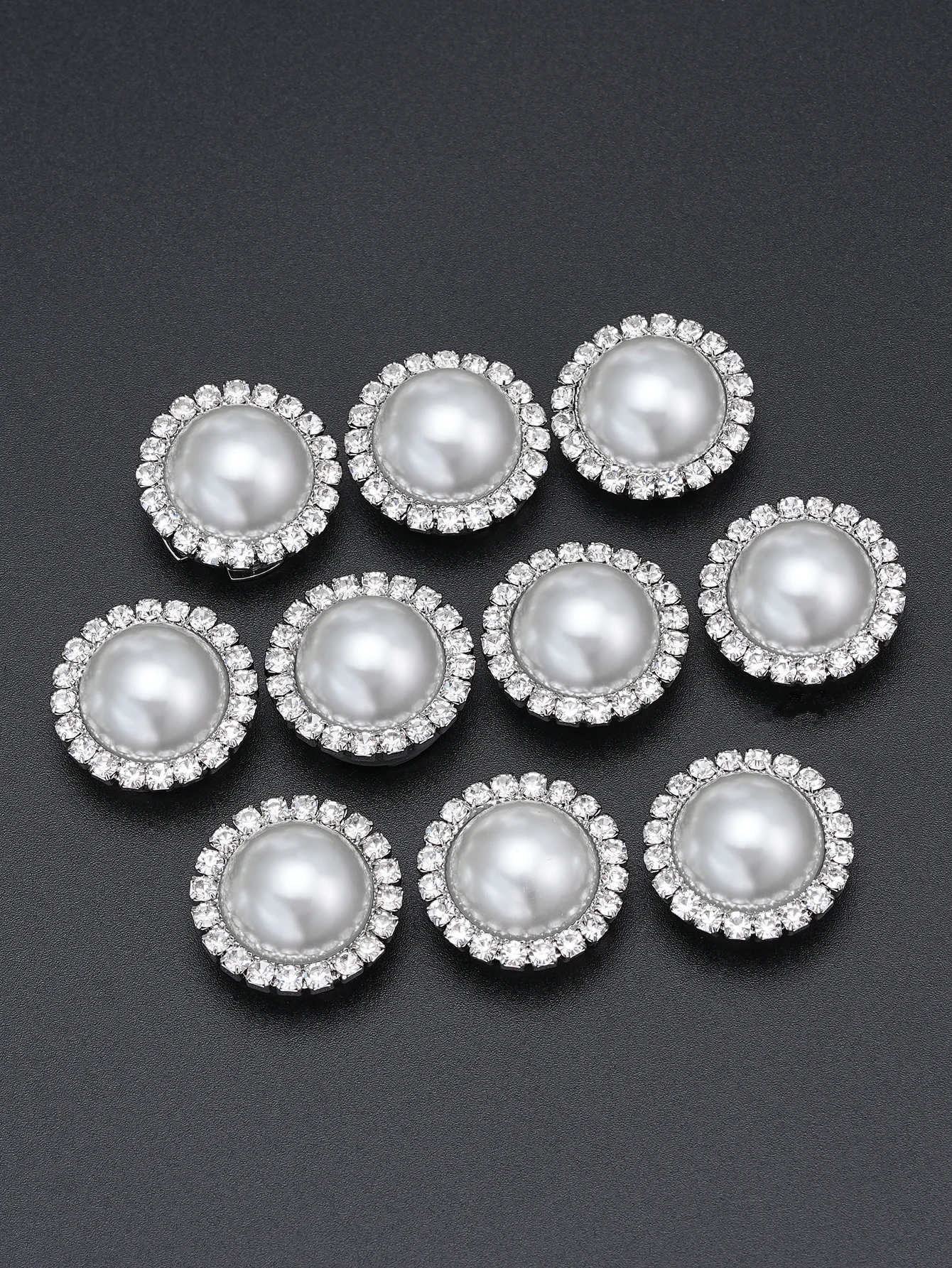 3/10/50pcs Rhinestone Cufflinks Luxury Button Cover Shirt Button Clip for Women Dresses Decorative Buttons Bling Cuff Links